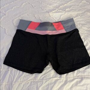 Calvin Klein Performance Black Shorts with Pink and Gray Waistband